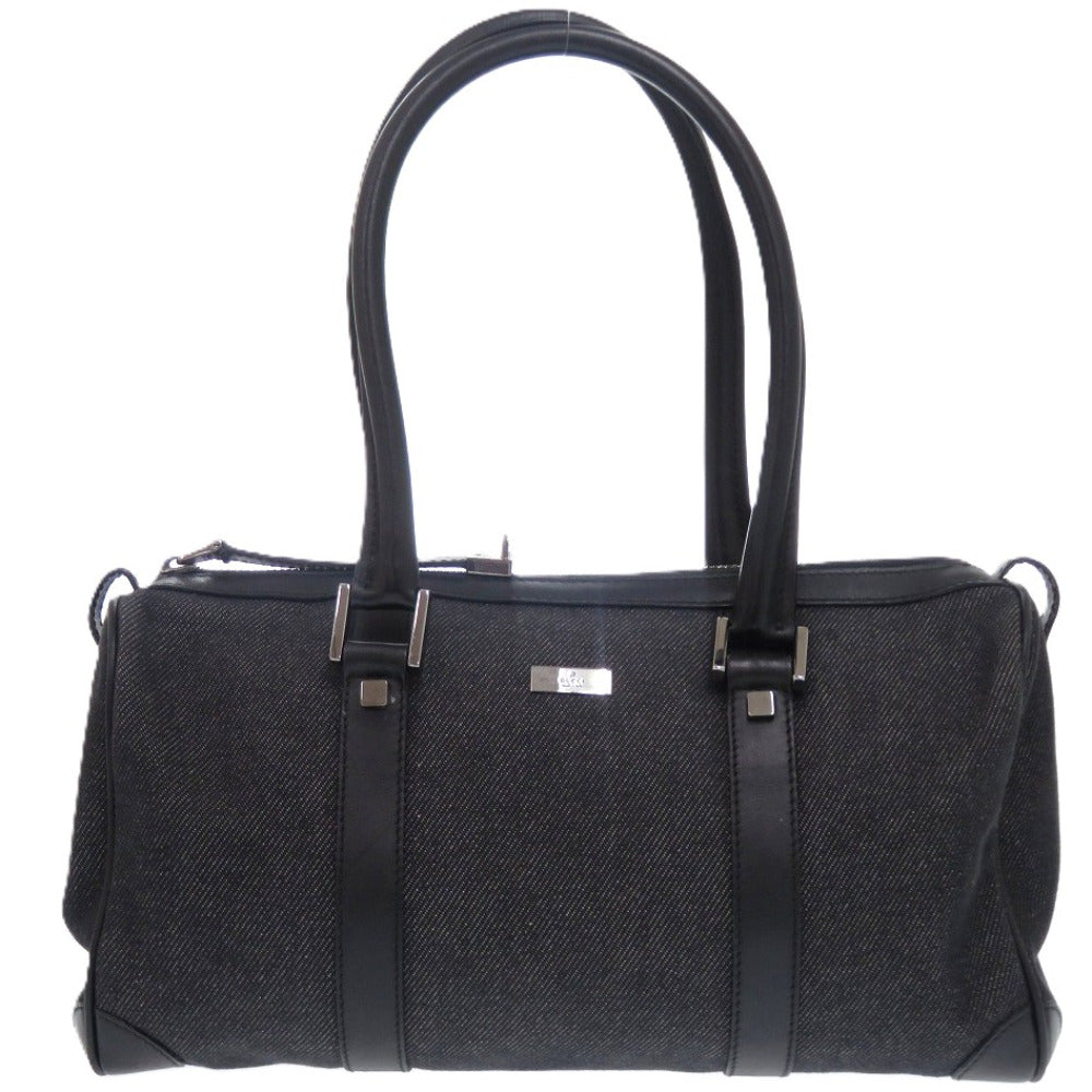 GUCCI Handbag 30458 Denim, Leather black mini Boston Duffel bag Women Used Authentic