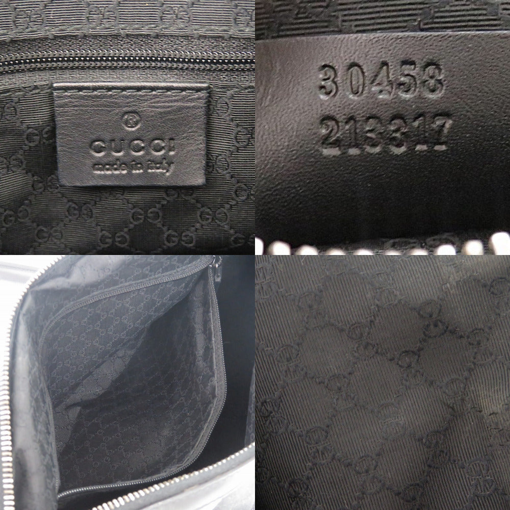 GUCCI Handbag 30458 Denim, Leather black mini Boston Duffel bag Women Used Authentic