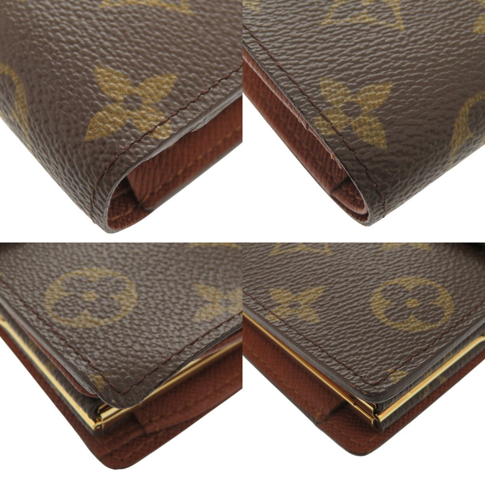 LOUIS VUITTON Bifold Wallet M61663 Monogram canvas Brown Monogram Porto Monevier Vienova Women Used Authentic