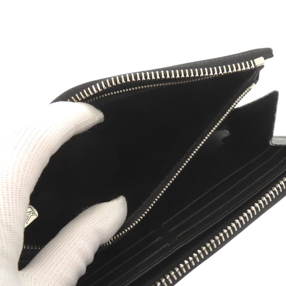 LOUIS VUITTON Long Wallet Purse M69409 Taiga Noir Taiga Zippy dragonne mens Used Authentic