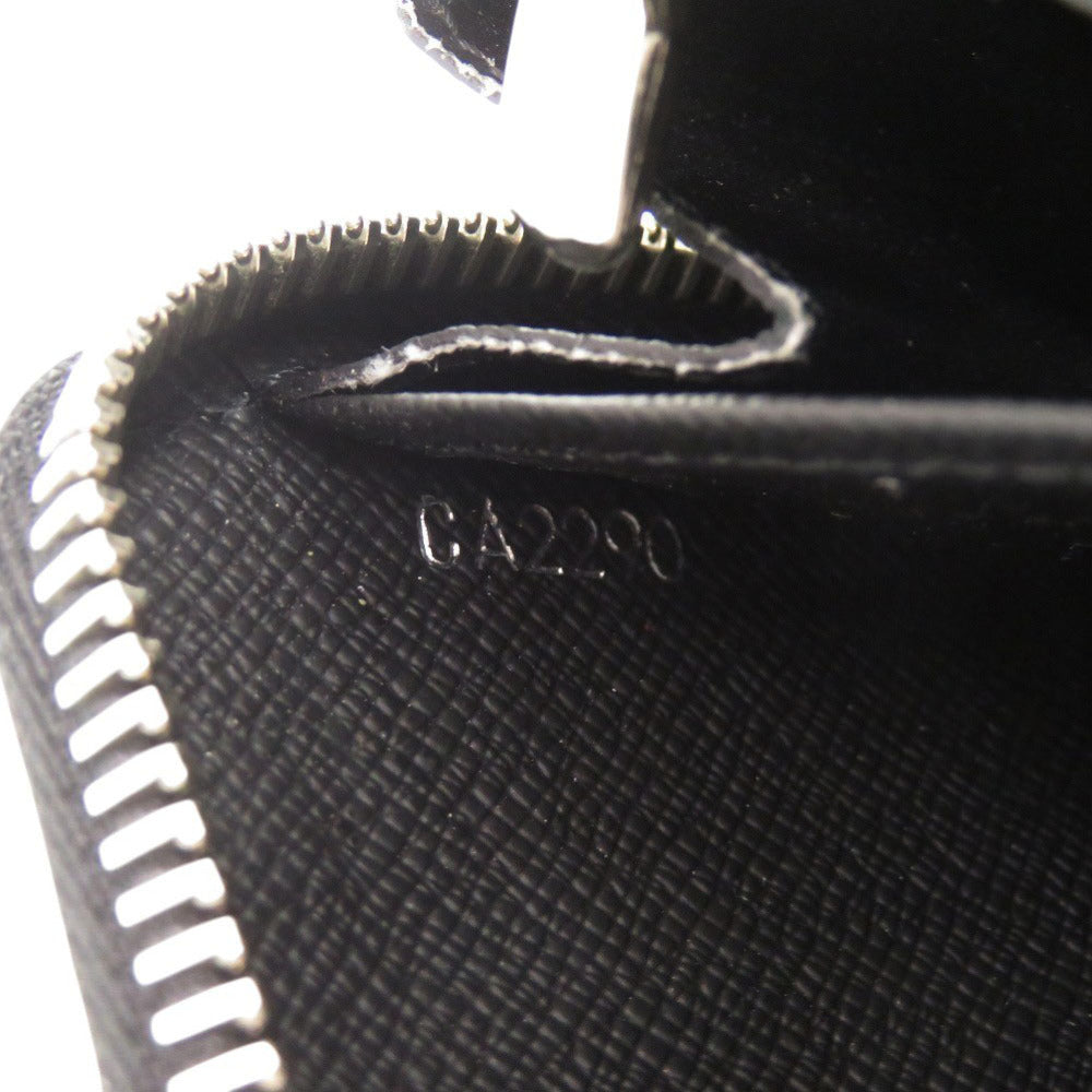 LOUIS VUITTON Long Wallet Purse M69409 Taiga Noir Taiga Zippy dragonne mens Used Authentic