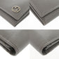 GUCCI Long Wallet Purse 256348 leather gray Interlocking G mens Used Authentic