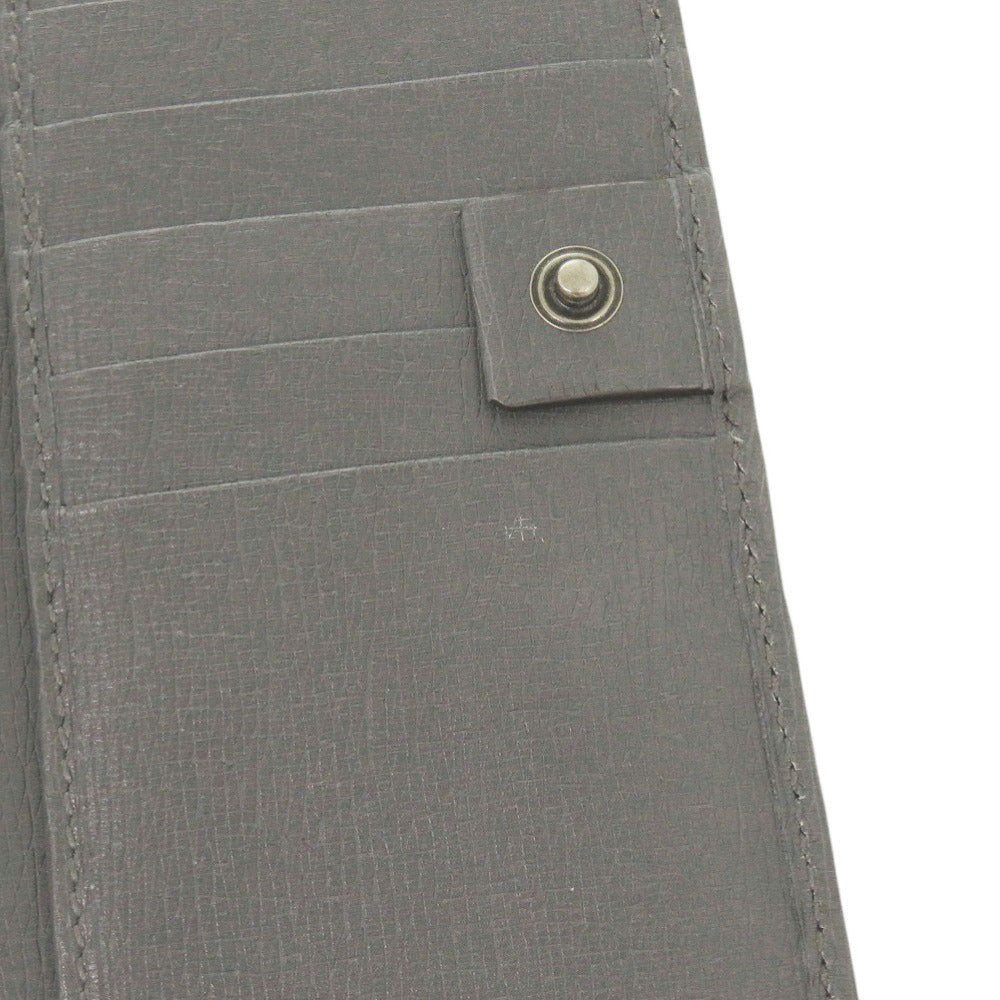 GUCCI Long Wallet Purse 256348 leather gray Interlocking G mens Used Authentic