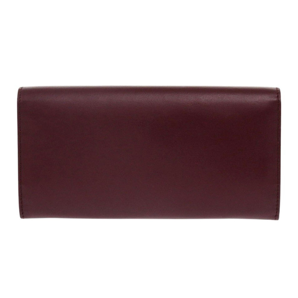 FENDI Long Wallet Purse 8M0377 leather Bordeaux Peekaboo Women Used Authentic