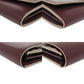 FENDI Long Wallet Purse 8M0377 leather Bordeaux Peekaboo Women Used Authentic