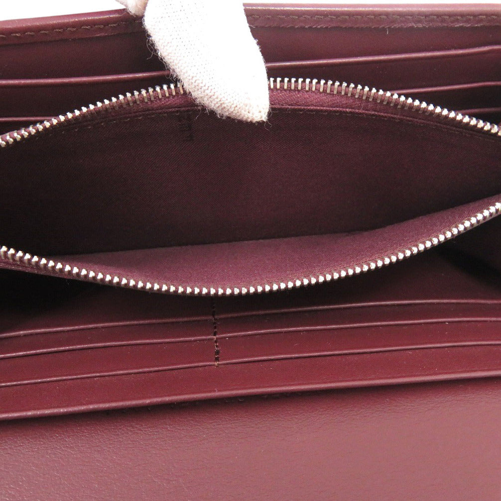 FENDI Long Wallet Purse 8M0377 leather Bordeaux Peekaboo Women Used Authentic