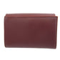 FENDI Bifold Wallet 8M0359 leather Bordeaux W Hook Wallet  Peekaboo unisex(Unisex) Used Authentic