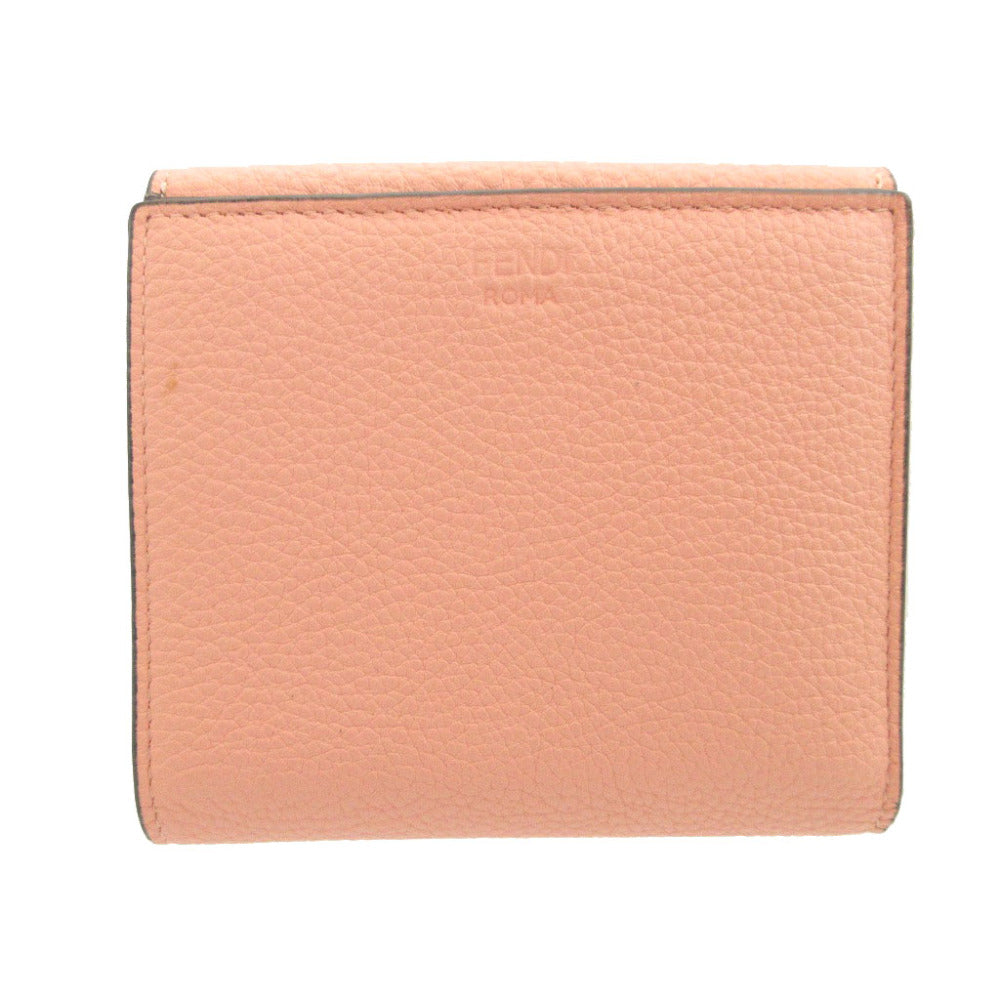 FENDI Bifold Wallet 8M0438 leather pink Peekaboo