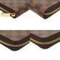LOUIS VUITTON Long Wallet Purse N60003 Damier canvas Brown Damier Zippy Organizer unisex(Unisex) Used Authentic