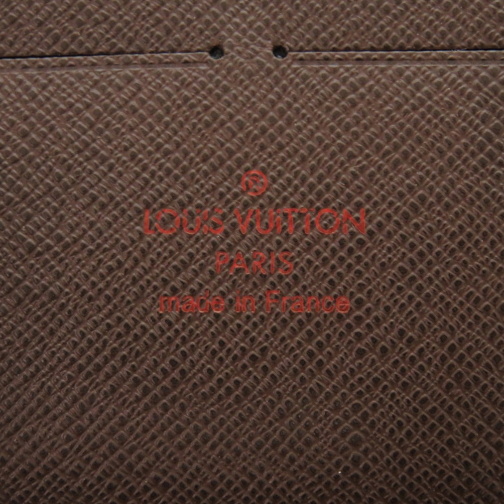LOUIS VUITTON Long Wallet Purse N60003 Damier canvas Brown Damier Zippy Organizer unisex(Unisex) Used Authentic