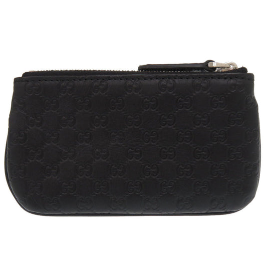 GUCCI Coin case 544476 leather black Micro Guccissima with key ring unisex(Unisex) Used Authentic