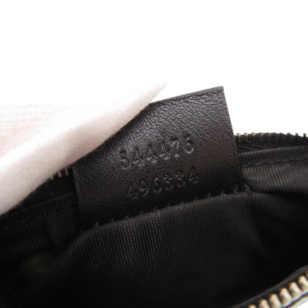 GUCCI Coin case 544476 leather black Micro Guccissima with key ring unisex(Unisex) Used Authentic