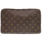 LOUIS VUITTON business bag M47522 Monogram canvas Brown Monogram Truth Cracking Ty 28 mens Used Authentic