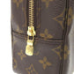 LOUIS VUITTON business bag M47522 Monogram canvas Brown Monogram Truth Cracking Ty 28 mens Used Authentic