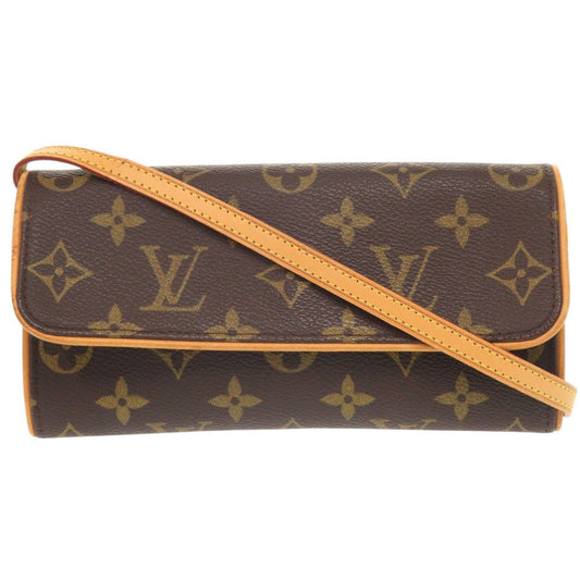 LOUIS VUITTON Shoulder Bag M51854 Monogram canvas Brown Monogram Pochette Twin PM Women Used Authentic