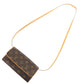 LOUIS VUITTON Shoulder Bag M51854 Monogram canvas Brown Monogram Pochette Twin PM Women Used Authentic