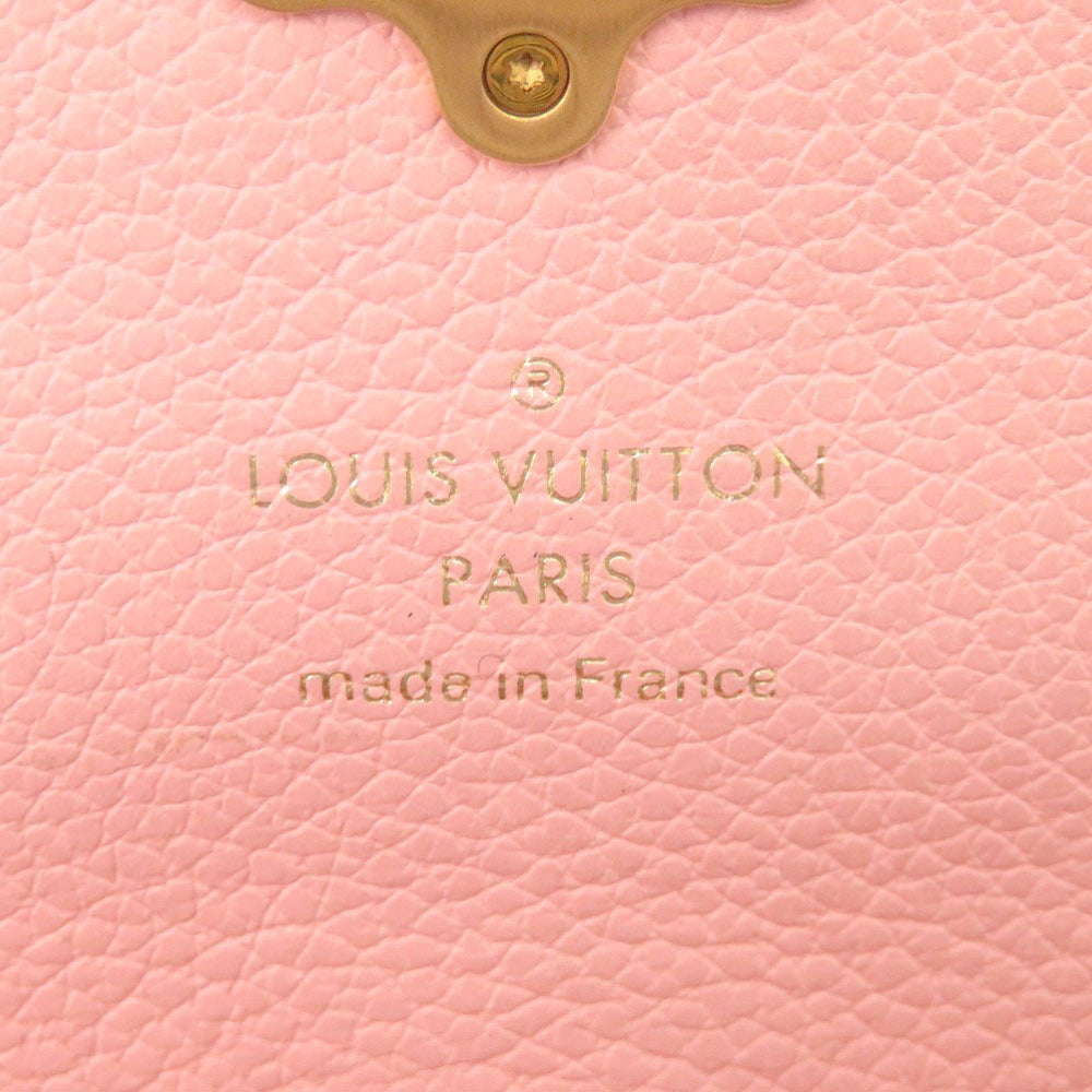 LOUIS VUITTON Long Wallet Purse N64447 Damier canvas Magnolia Damier Portefeuille Clapton Women Used Authentic
