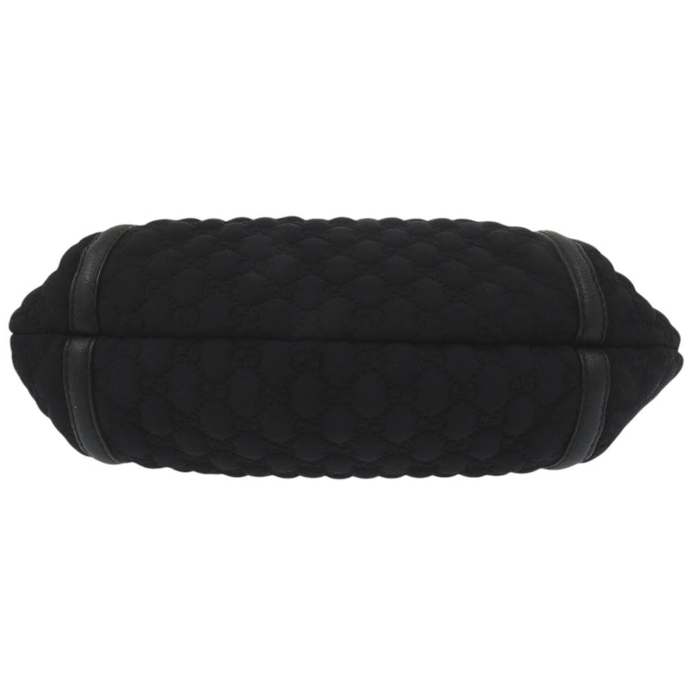 GUCCI Shoulder Bag Nylon black GG logo one belt fringe bamboo horsebit hobo bag unisex(Unisex) Used Authentic