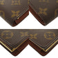 LOUIS VUITTON Bifold Wallet M61663 Monogram canvas Brown Monogram Porto Monnaie Viennois Women Used Authentic
