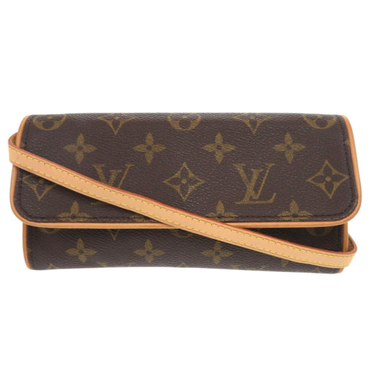 LOUIS VUITTON Shoulder Bag M51854 Monogram canvas Brown Monogram Pochette Twin PM Women Used Authentic