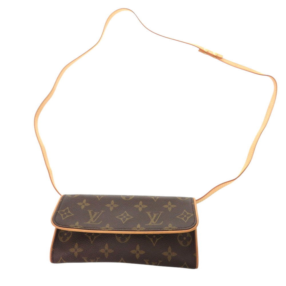 LOUIS VUITTON Shoulder Bag M51854 Monogram canvas Brown Monogram Pochette Twin PM Women Used Authentic