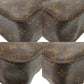 LOUIS VUITTON business bag M47522 Monogram canvas Brown Monogram Truth Cracking Ty 28 mens Used Authentic