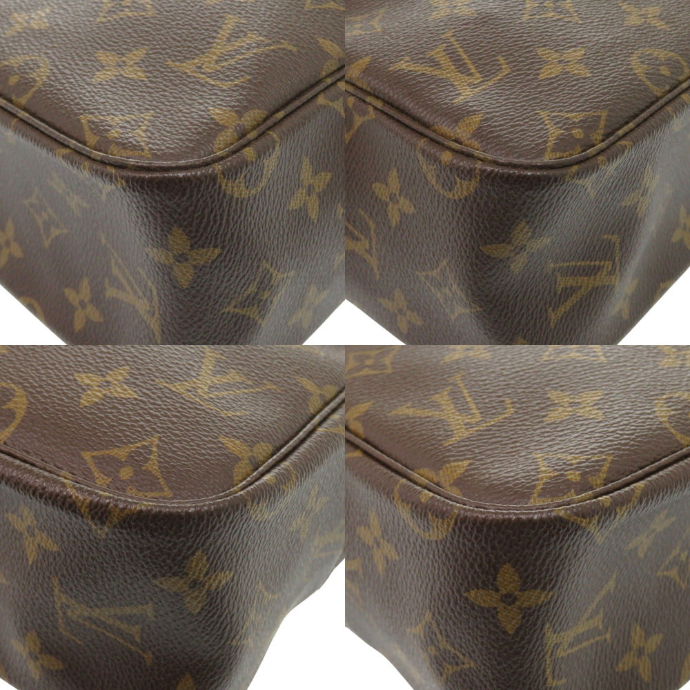 LOUIS VUITTON business bag M47522 Monogram canvas Brown Monogram Truth Cracking Ty 28 mens Used Authentic
