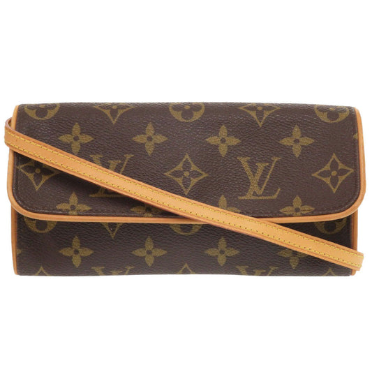 LOUIS VUITTON Shoulder Bag M51854 Monogram canvas Brown Monogram Pochette Twin PM Women Used Authentic
