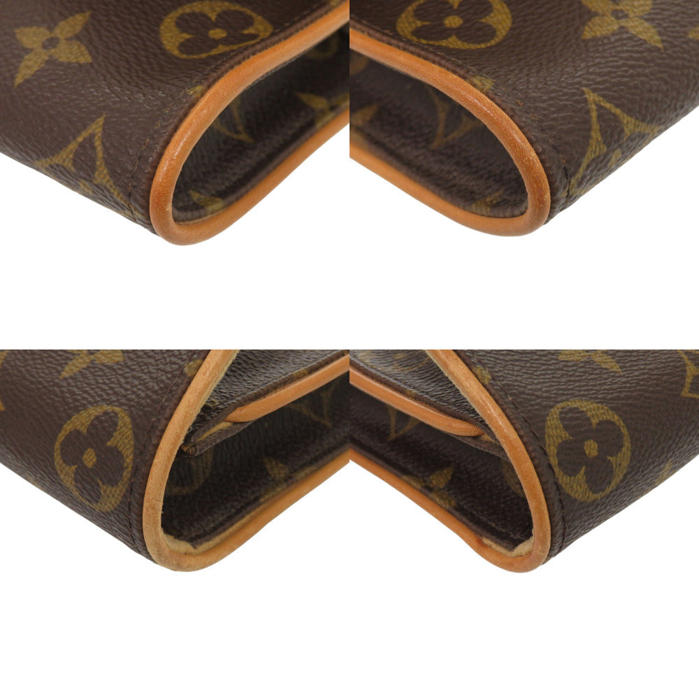 LOUIS VUITTON Shoulder Bag M51854 Monogram canvas Brown Monogram Pochette Twin PM Women Used Authentic