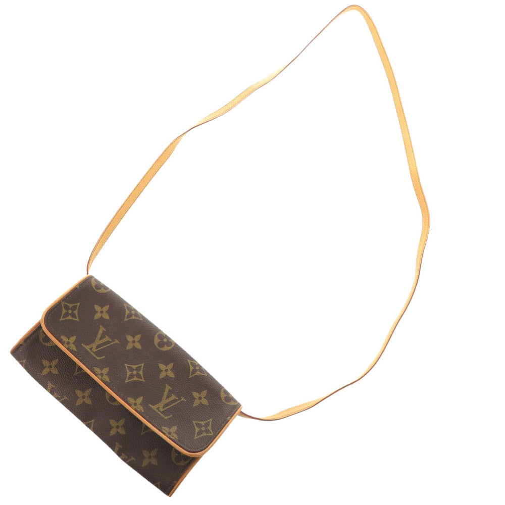 LOUIS VUITTON Shoulder Bag M51854 Monogram canvas Brown Monogram Pochette Twin PM Women Used Authentic