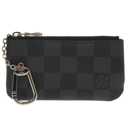 LOUIS VUITTON Coin case N60155 Damier Grafitto Canvas black Damier Graphite Pochette Cre mens Used Authentic