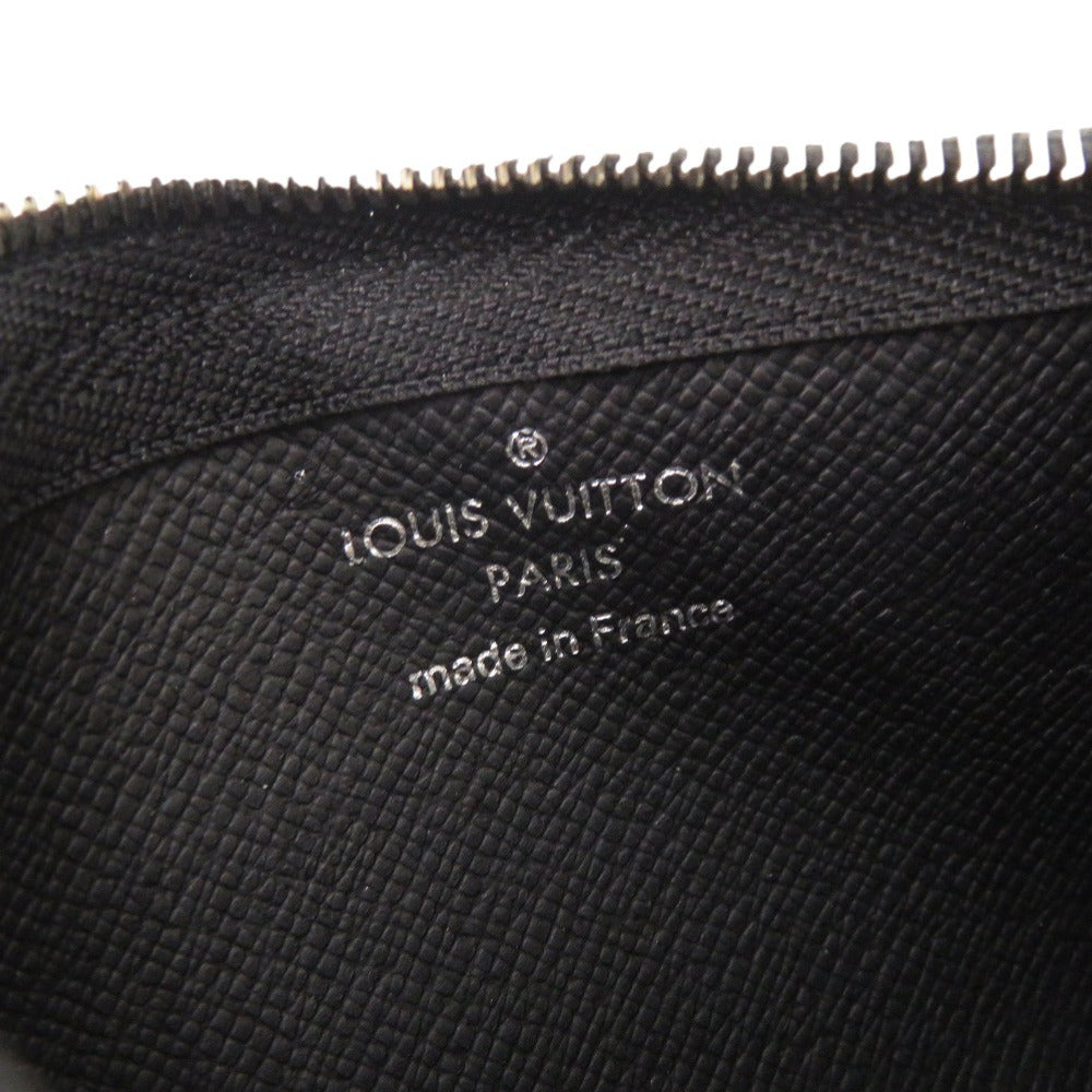 LOUIS VUITTON Coin case N60155 Damier Grafitto Canvas black Damier Graphite Pochette Cre mens Used Authentic