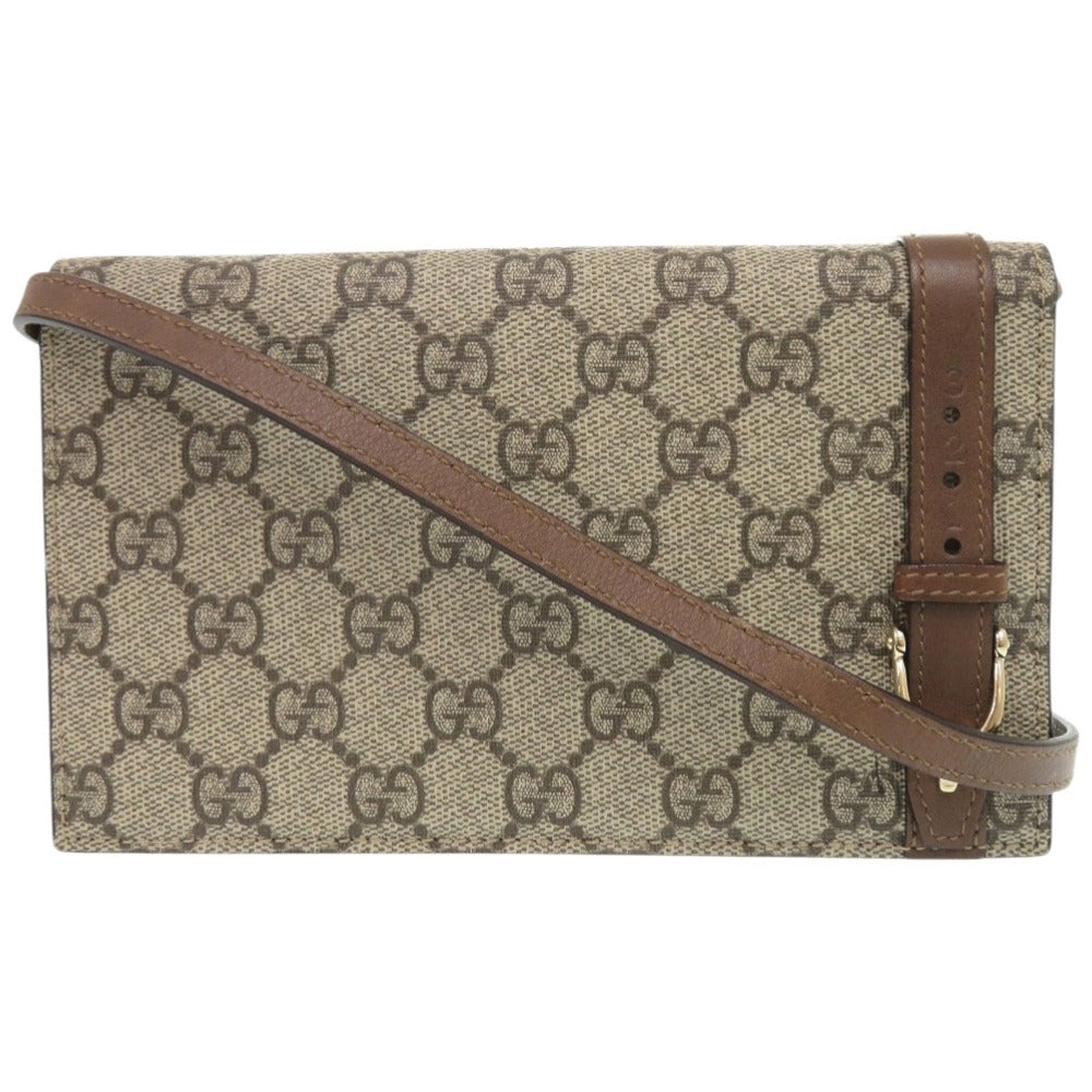 GUCCI Other bag 354086 GG Supreme beige Shoulder wallet Gucci Nice Women Used Authentic