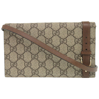GUCCI Other bag 354086 GG Supreme beige Shoulder wallet Gucci Nice Women Used Authentic