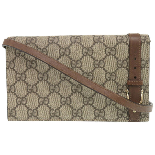 GUCCI Other bag 354086 GG Supreme beige Shoulder wallet Gucci Nice Women Used Authentic