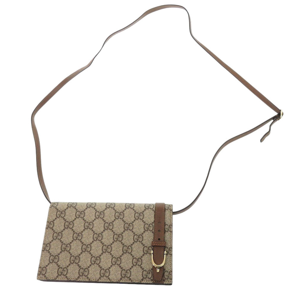 GUCCI Other bag 354086 GG Supreme beige Shoulder wallet Gucci Nice Women Used Authentic