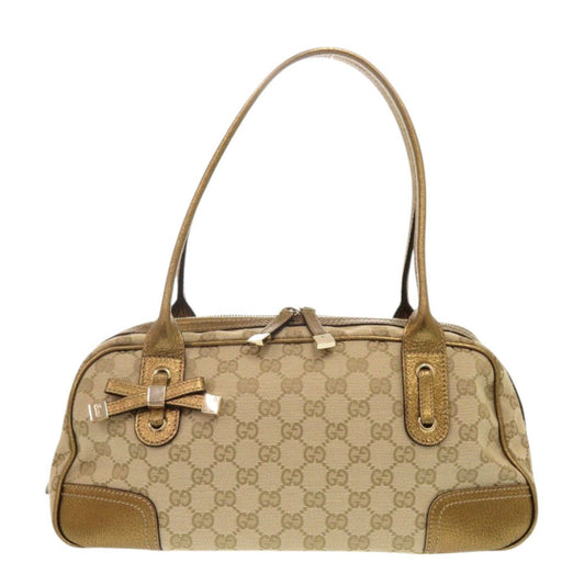 GUCCI Handbag 161720 GG canvas beige Princess Mini Boston Duffel bag Women Used Authentic