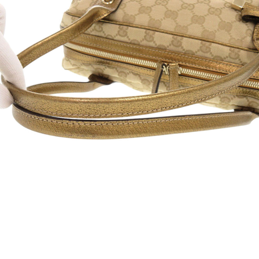 GUCCI Handbag 161720 GG canvas beige Princess Mini Boston Duffel bag Women Used Authentic