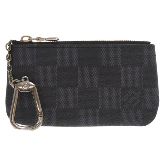 LOUIS VUITTON Coin case N60155 Damier Grafitto Canvas black Damier Graphite Pochette Cre mens Used Authentic