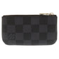 LOUIS VUITTON Coin case N60155 Damier Grafitto Canvas black Damier Graphite Pochette Cre mens Used Authentic