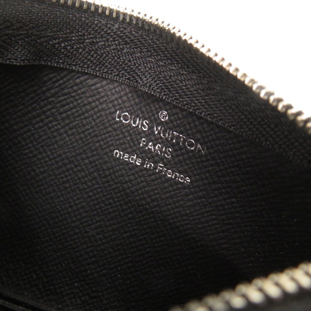 LOUIS VUITTON Coin case N60155 Damier Grafitto Canvas black Damier Graphite Pochette Cre mens Used Authentic