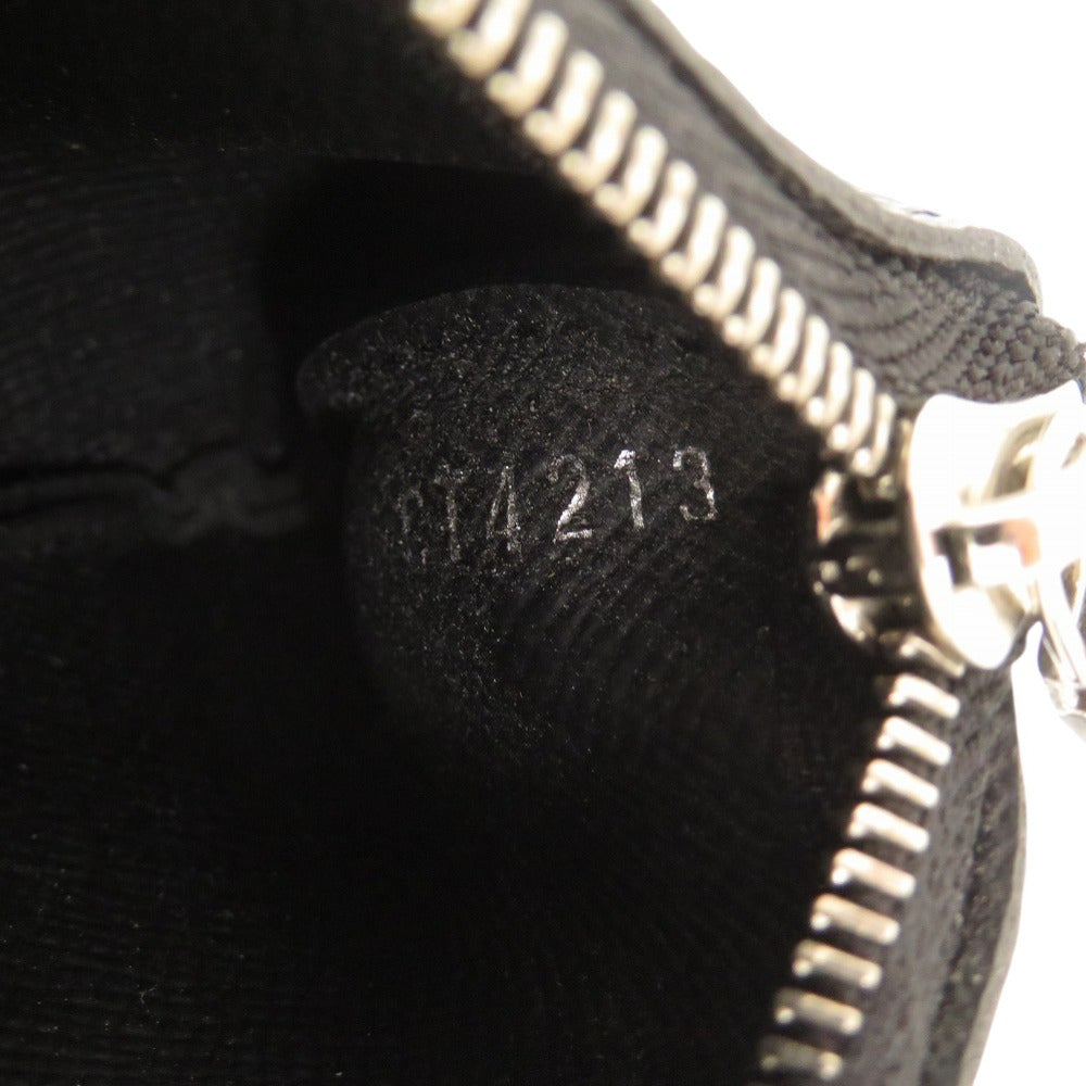 LOUIS VUITTON Coin case N60155 Damier Grafitto Canvas black Damier Graphite Pochette Cre mens Used Authentic