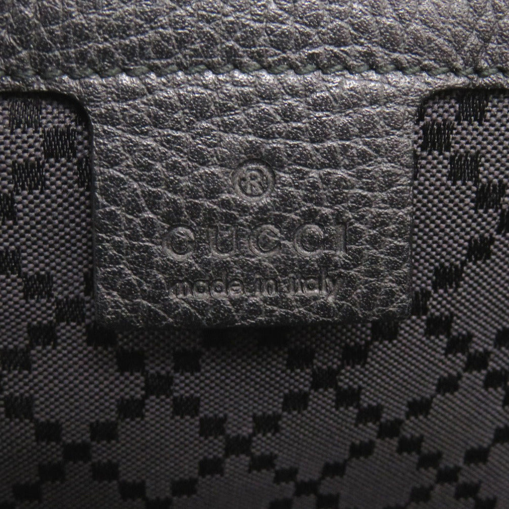 GUCCI Backpack 406364 leather Navy mens Used Authentic