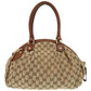 GUCCI Shoulder Bag 223974 GG canvas, leather beige 2WAY Sukey Women Used Authentic