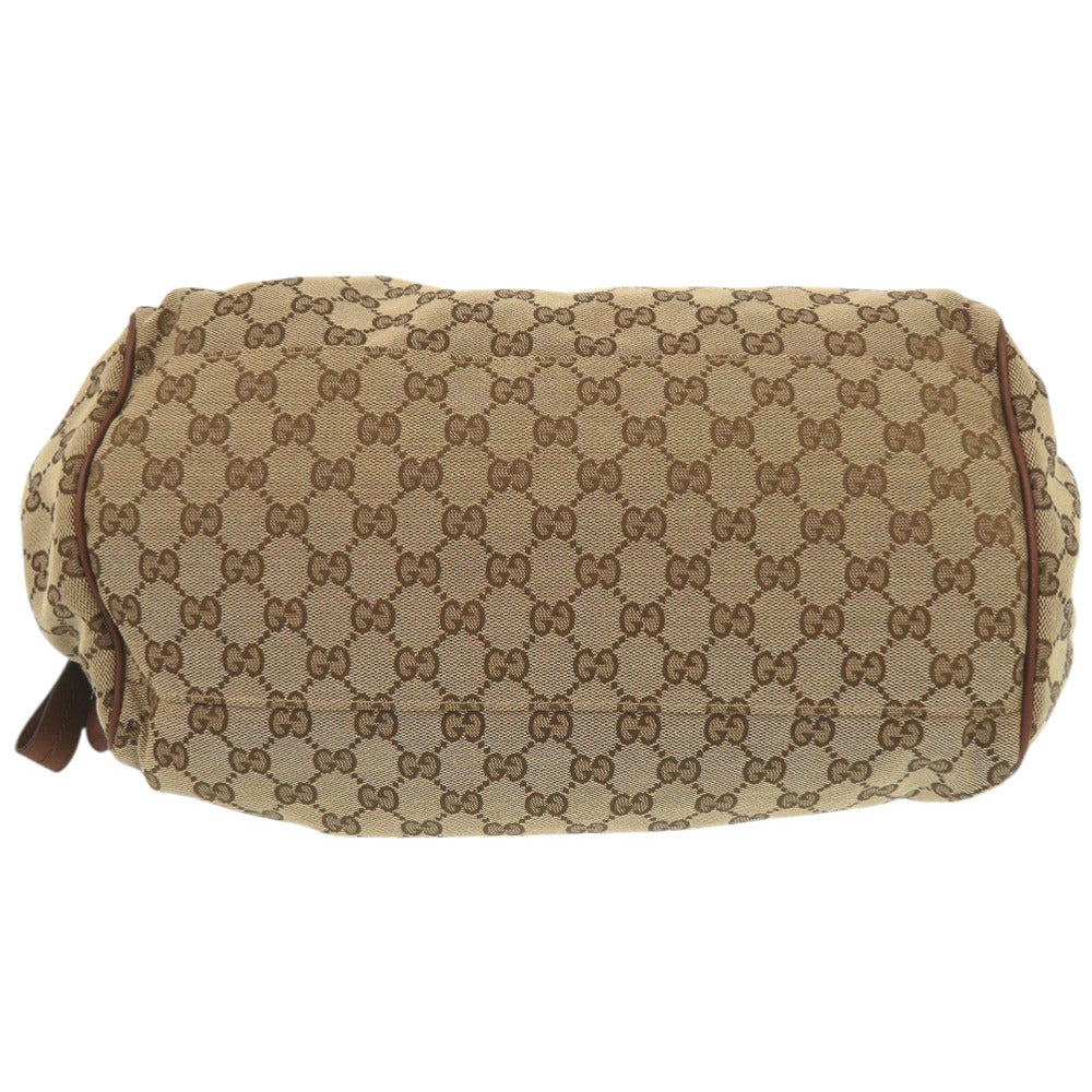 GUCCI Shoulder Bag 223974 GG canvas, leather beige 2WAY Sukey Women Used Authentic