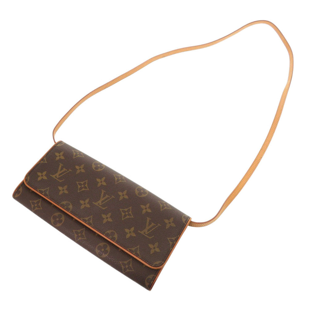 LOUIS VUITTON Shoulder Bag M51852 Monogram canvas Brown Monogram Pochette Twin GM
