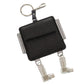 PRADA Coin case Leather, Metal Navy Robot charm with key ring unisex(Unisex) Used Authentic