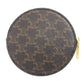 CELINE Coin case PVC black Triomphe Women Used Authentic