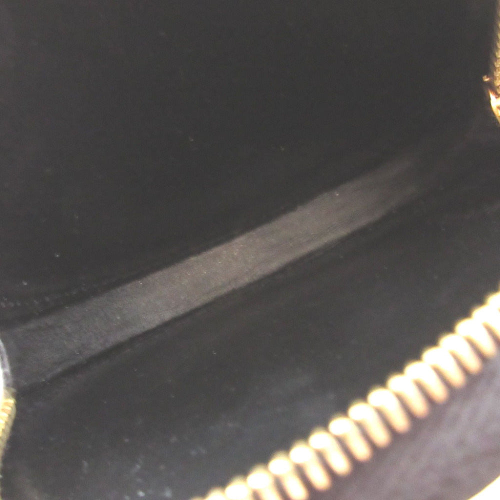 CELINE Coin case PVC black Triomphe Women Used Authentic