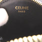 CELINE Coin case PVC black Triomphe Women Used Authentic